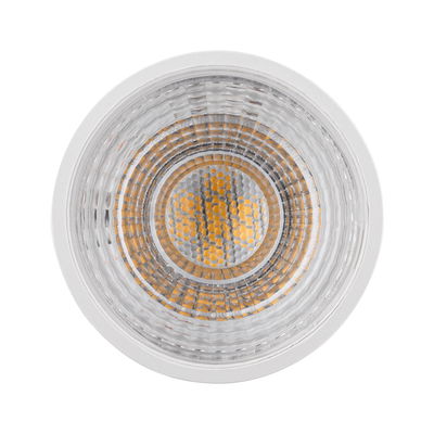 Ronde LED-spot met helder glas en witte rand voor energiezuinige verlichting
