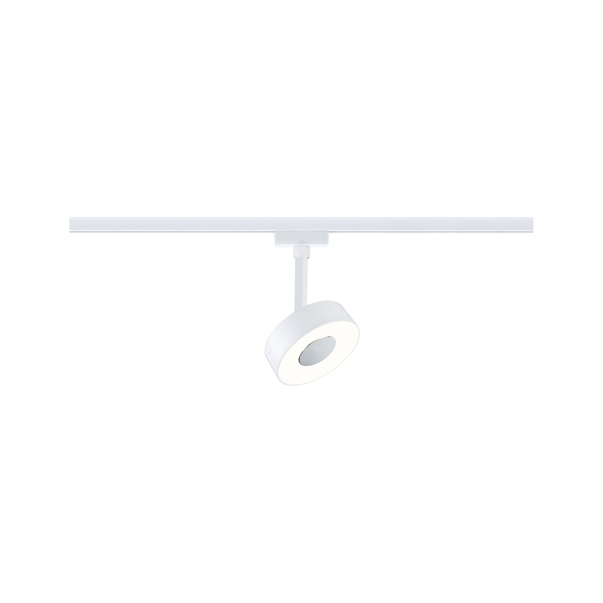 Spot LED moderne blanc en métal sur rail pour un éclairage flexible de la pièce