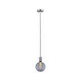 Modern pendant light with smoked glass body and visible LED bulb for stylish home lighting