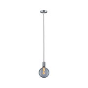 Hängelampe mit rauchgrauem Glas und sichtbarem LED-Filament für moderne Wohnraumbeleuchtung