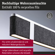 Nachhaltige Wohnraumleuchte mit schwarzem Filz aus 100% recyceltem Material und energiesparender LED-Beleuchtung