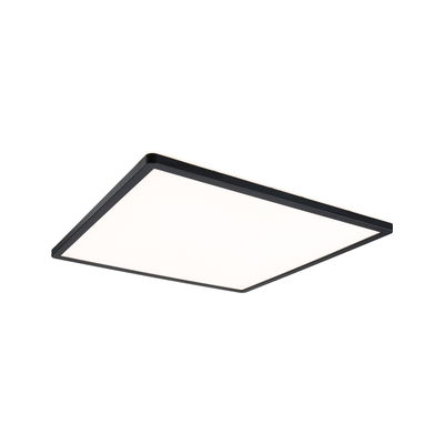 Plafonnier LED carré plat avec cadre noir pour un éclairage moderne