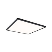 Schwarze quadratische LED-Deckenleuchte mit weißem Diffusor für modernes Raumlicht