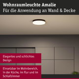 Wohnraumleuchte Amalie mit schlichtem Design in Weiß für Wand- und Deckenmontage, LED Deckenlampe