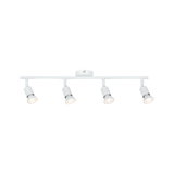 Spot LED blanc à quatre lampes en métal pour éclairage intérieur moderne
