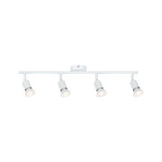 Four-light white metal LED ceiling spotlight for modern home lighting