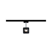 Zwarte LED-rails met verstelbare spot en metalen staaf voor moderne binnenverlichting