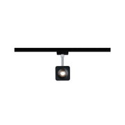 Schwarze LED-Schienenleuchte mit verstellbarem Spot und Metallstange für moderne Innenbeleuchtung