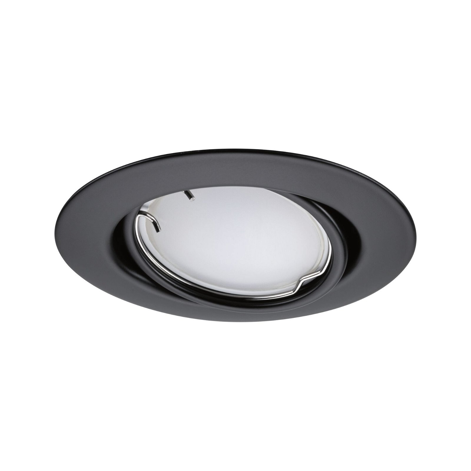 LED Recessed luminaire Smart Home Zigbee 3.0 Base Coin Basic Set Swivelling round 90mm 20° 3x4,9W 3x420lm 230V dimmable RGBW+ Black matt