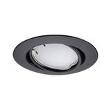 Schwarzer Einbaustrahler aus Metall mit weißem Diffusor, ideal für moderne LED-Deckenbeleuchtung