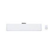 White plastic LED wall light with clear cover for modern indoor lighting solutions