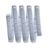 Flexible LED strip with white LEDs and adhesive backing for versatile lighting solutions