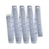 Flexible LED strip with white LEDs and adhesive backing for versatile lighting solutions