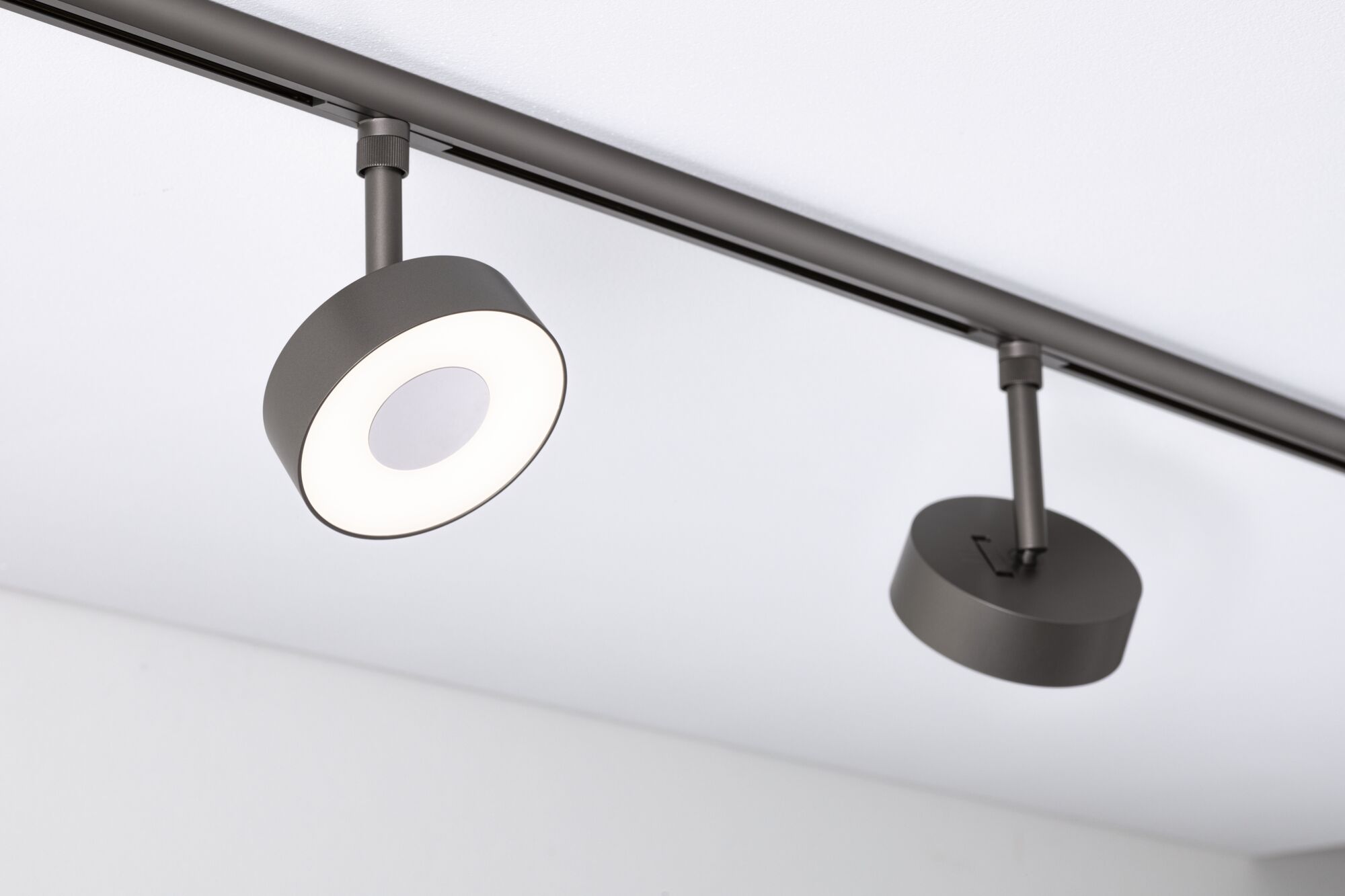 URail Railspot 3-Step-Dim Circle 220lm 3W White Select dimbaar 230V Titaanium