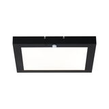 Panneau LED carré noir pour plafond avec détecteur de mouvement pour éclairage intérieur moderne