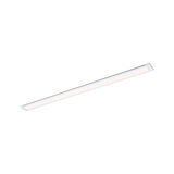 Schlanke weiße LED-Deckenleuchte aus Aluminium mit warmweißem Licht für moderne Innenräume