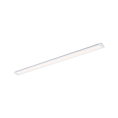 Schlanke weiße LED-Deckenleuchte aus Aluminium mit warmweißem Licht für moderne Innenräume