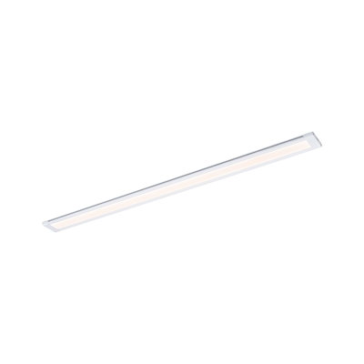 Slanke witte LED-plafondlamp van aluminium met warm wit licht voor moderne interieurs