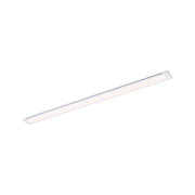Schlanke weiße LED-Deckenleuchte aus Aluminium mit warmweißem Licht für moderne Innenräume