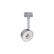 Moderner silberner LED-Spot aus Metall mit weißem Reflektor für flexible Beleuchtung