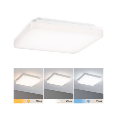 White square LED ceiling light with adjustable color temperature from 2700K to 6500K