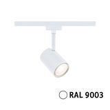 Moderner weißer LED-Strahler aus Metall mit RAL 9003 für flexible Beleuchtung im Innenbereich