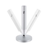 Silver aluminum holder with adjustable joint for flexible indoor lighting solutions and fixtures