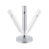 Silver aluminum holder with adjustable joint for flexible indoor lighting solutions and fixtures