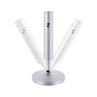 Silberner Aluminium-Halter mit verstellbarem Gelenk für flexible Beleuchtungslösungen im Innenbereich