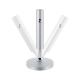 Support en aluminium argenté avec articulation réglable pour solutions d'éclairage intérieur flexibles