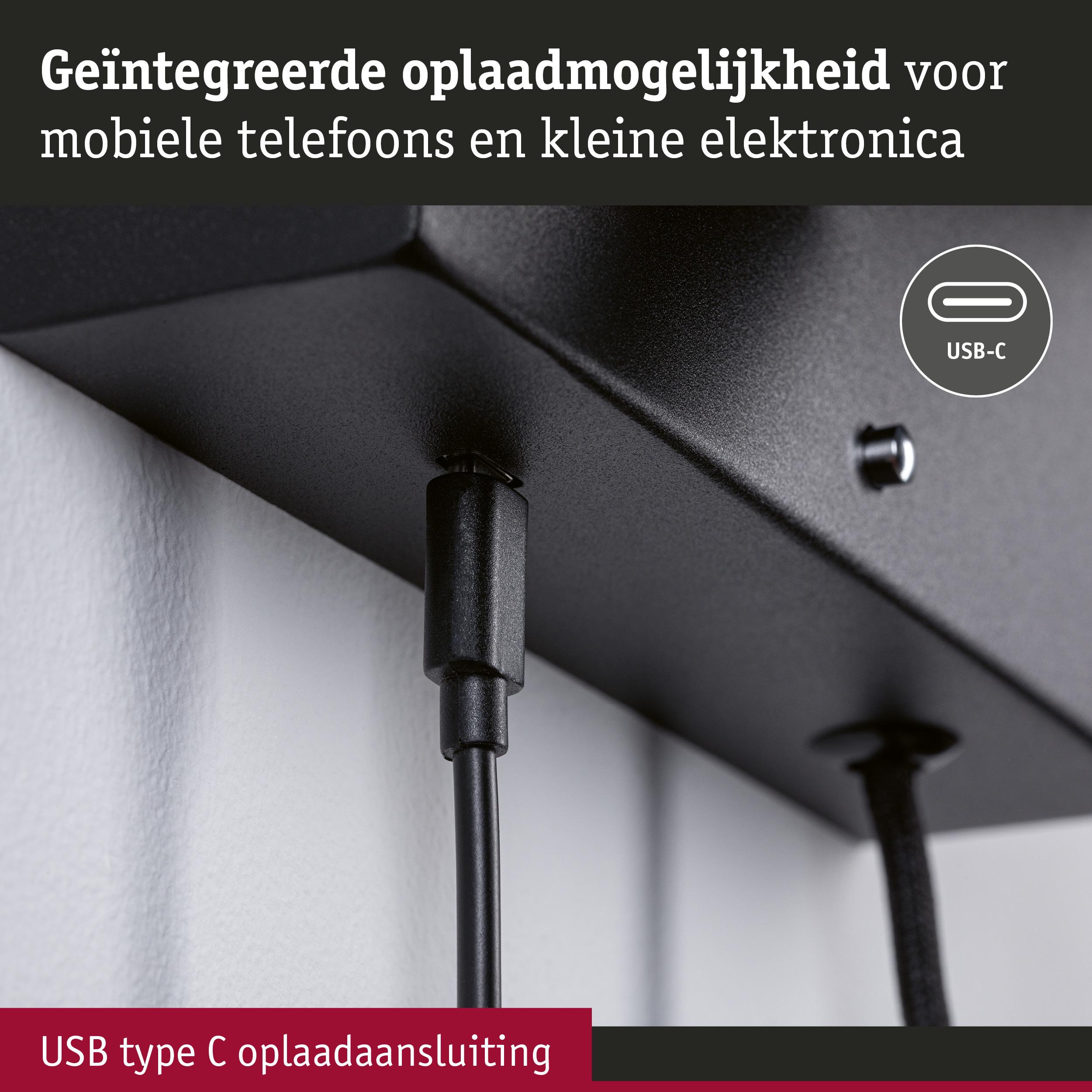 USB type C oplaadaansluiting op zwart apparaat voor mobiele telefoons en kleine elektronica