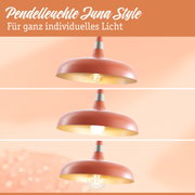 Pendelleuchte Juna Style in mattem Orange mit warmweißem Licht für individuelle Raumbeleuchtung