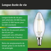 Ampoule LED avec durée de vie de 50 000 heures, éclairage économique avec moins de déchets