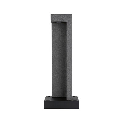 Modern grey granite wall light with black metal base for stylish indoor lighting solutions
