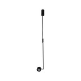 Black metal LED pendant light with adjustable spotlight for modern indoor lighting