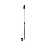 Black metal LED pendant light with adjustable spotlight for modern indoor lighting