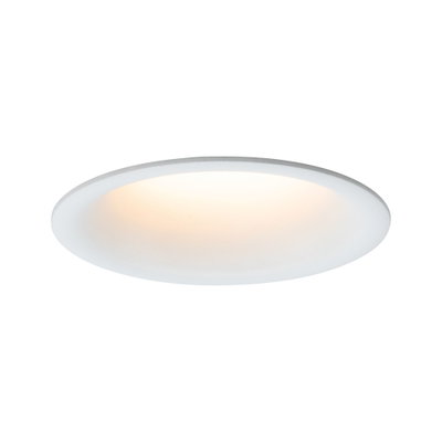 Round white LED recessed panel with warm white light for energy-efficient room lighting