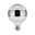 Modern Classic Edition 230 V Standard LED Globe Ring mirror E27 640lm 6,5W 2700K dimmable Ring mirror silver Clear glass LED filament bulb with silver mirror band, energy-saving decorative lighting