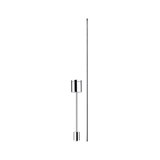 Chrome ceiling pendant rod and canopy in metal for modern lighting systems