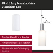 URail 2Easy Pendelleuchte mit opalweißem Glasschirm und verchromtem Metall für moderne Innenbeleuchtung