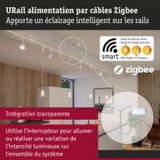 Système de câbles URail Zigbee pour éclairage intelligent compatible Amazon Alexa et Google Assistant