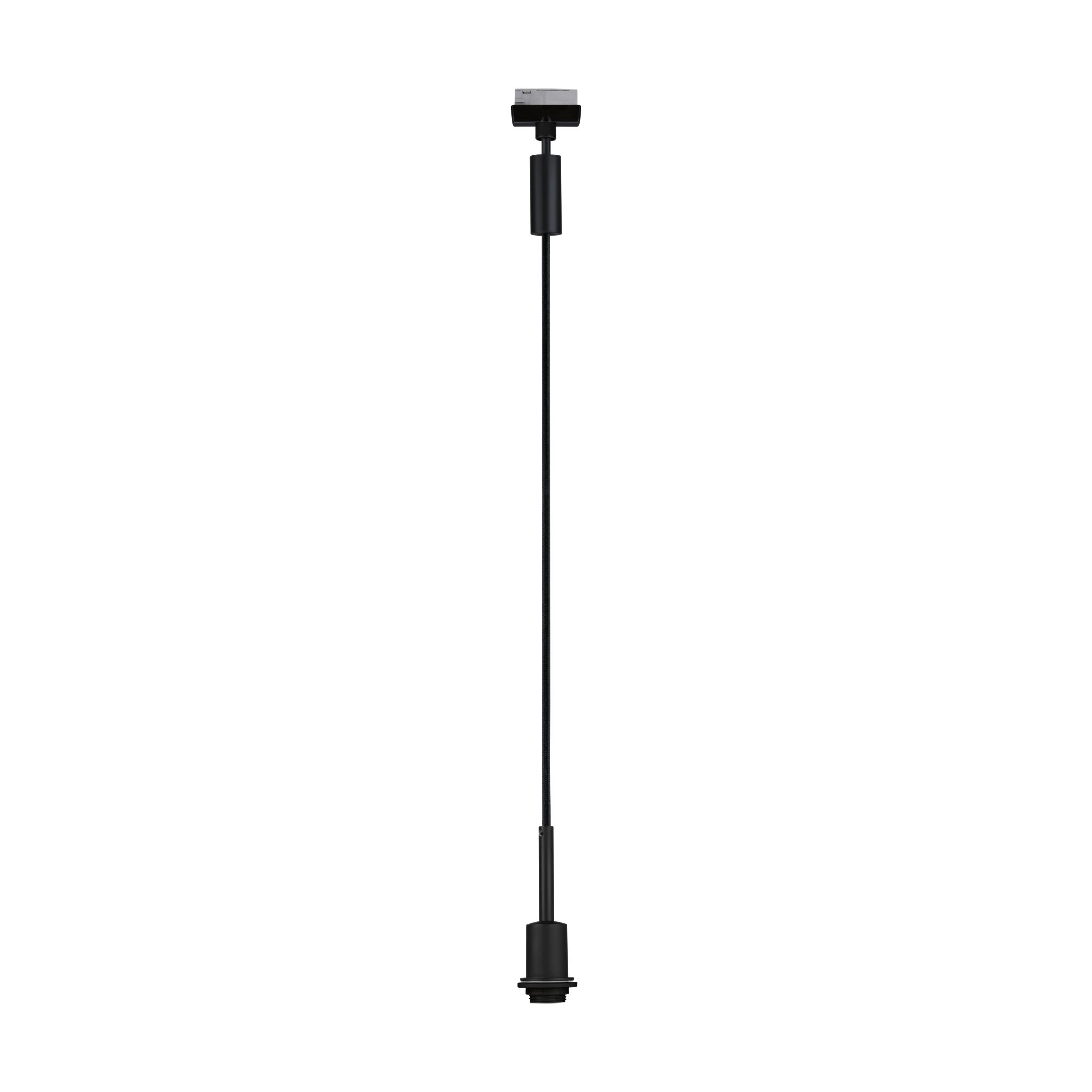 Zwarte kabel met kunststof connector en fitting voor LED-verlichtingssystemen