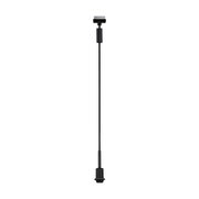 Zwarte kabel met kunststof connector en fitting voor LED-verlichtingssystemen
