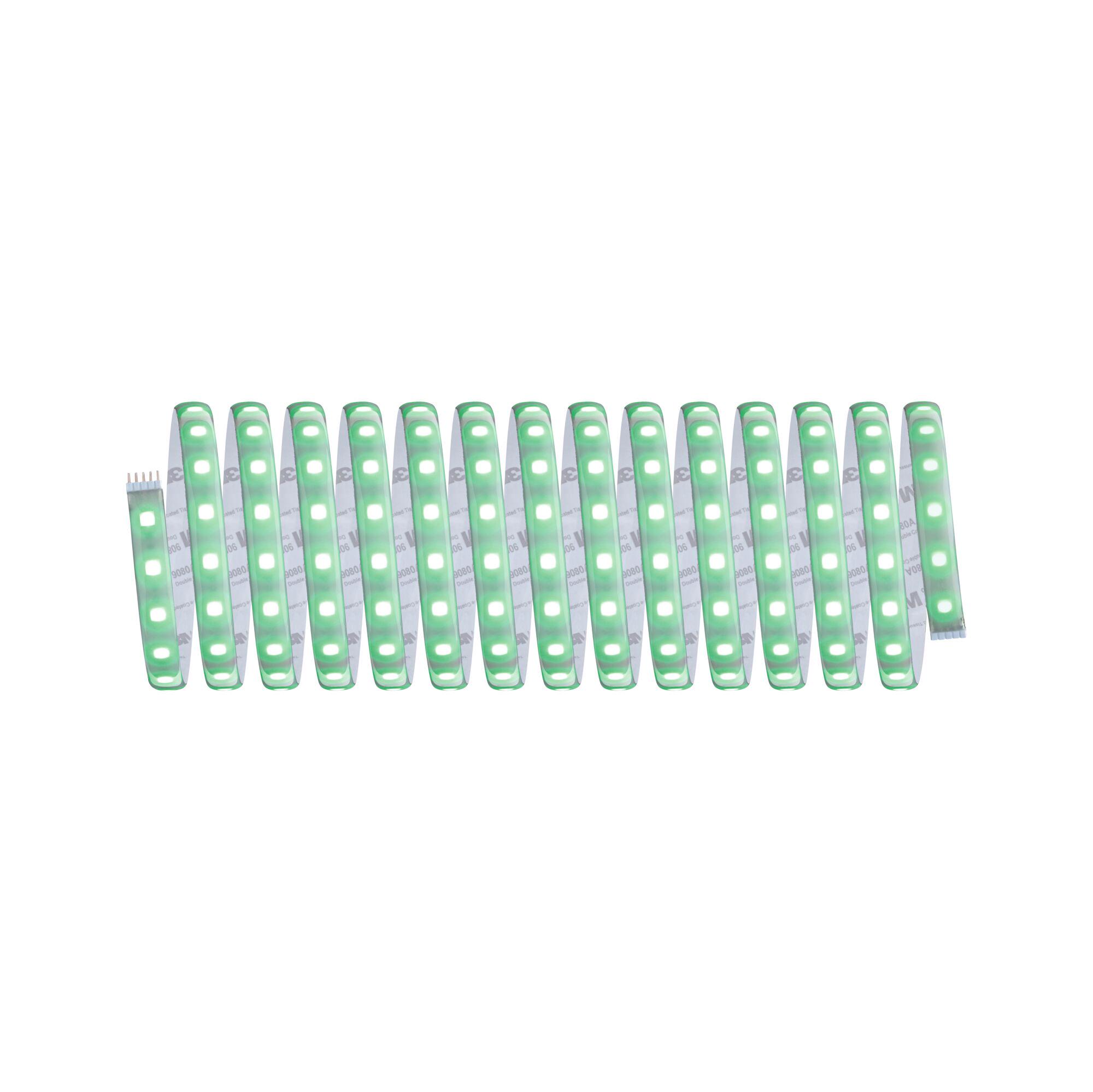 Bande LED flexible avec LEDs vertes sur support blanc pour éclairage décoratif