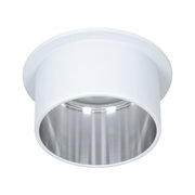 Spot encastré blanc en métal avec réflecteur argenté pour éclairage LED moderne