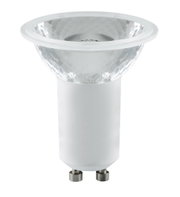 Lampe LED réflecteur blanche avec base GU10 en plastique et verre pour éclairage économique
