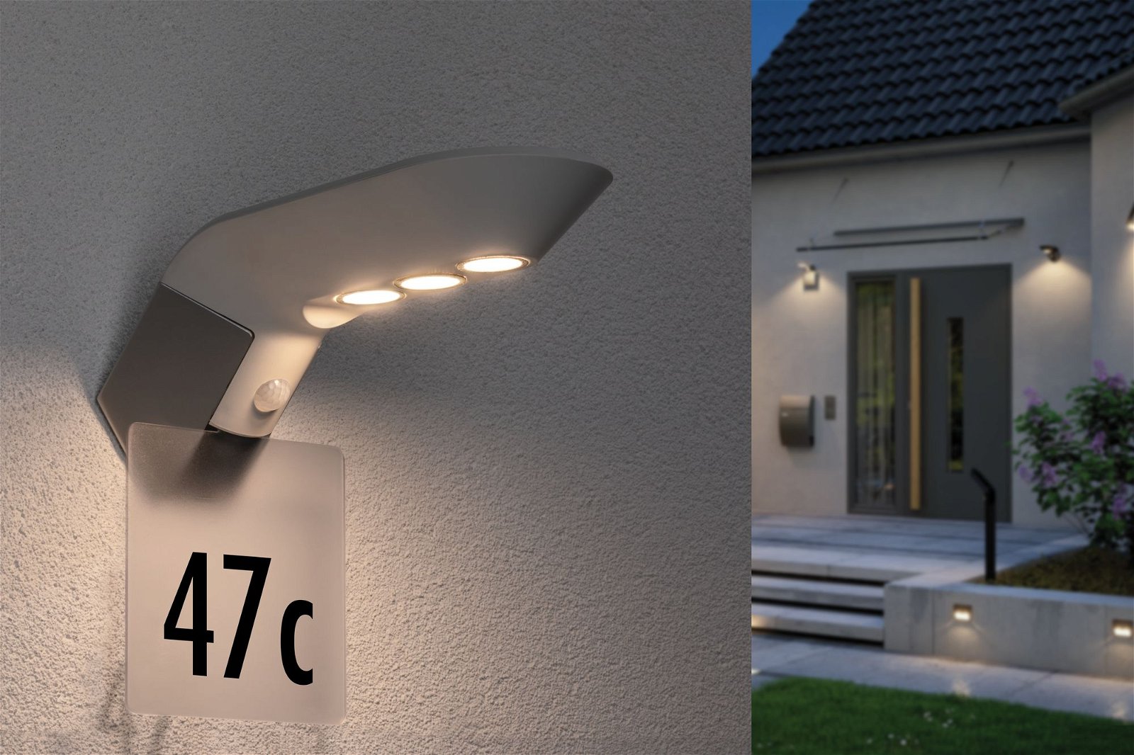 Solar LED-huisnummerverlichting Soley Bewegingsmelder IP44 3000K 40lm Wit
