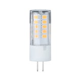 Kleine G4 LED-Lampe mit transparentem Kunststoffgehäuse und warmweißen LEDs für energiesparende Beleuchtung
