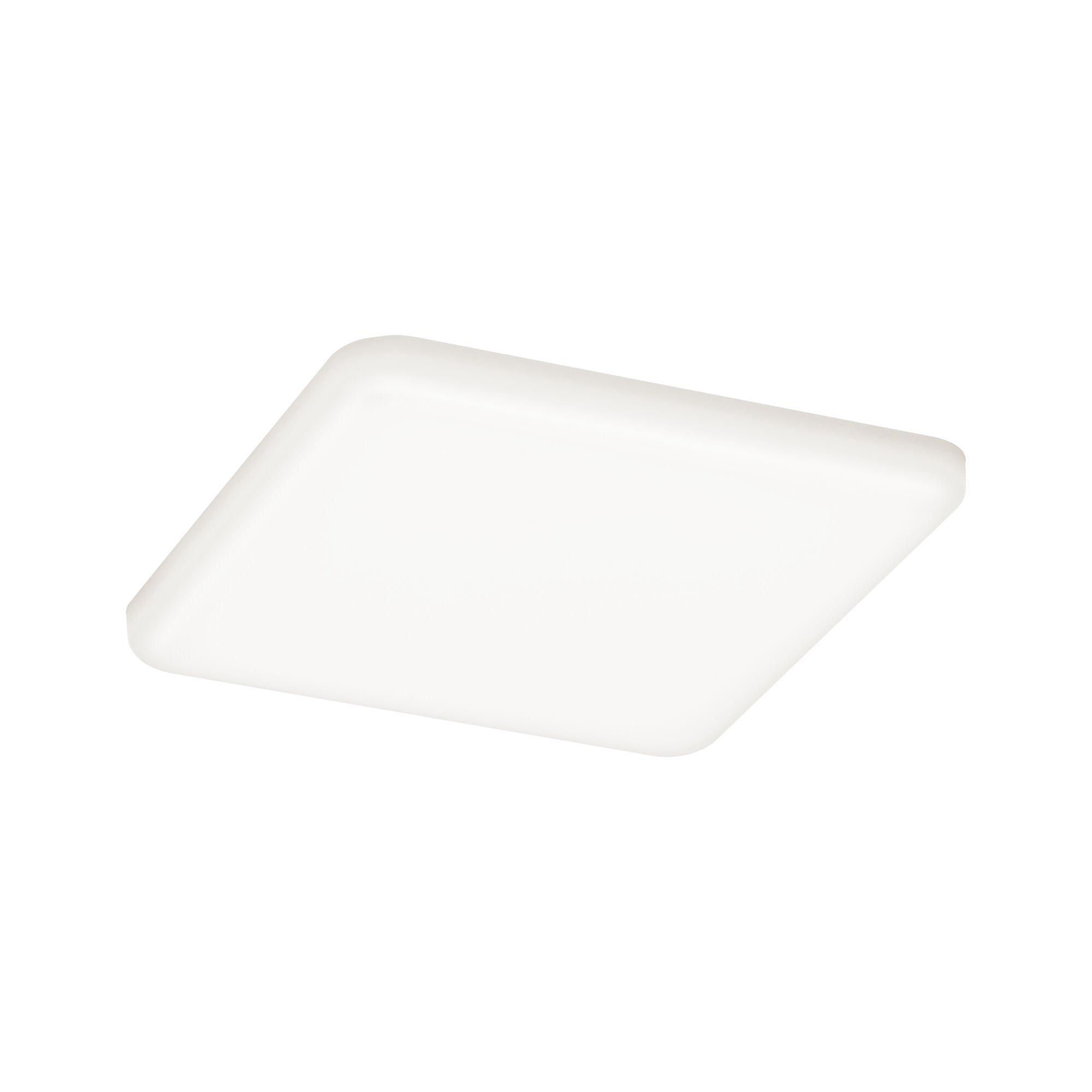 Plafonnier LED carré blanc avec coins arrondis pour un éclairage moderne