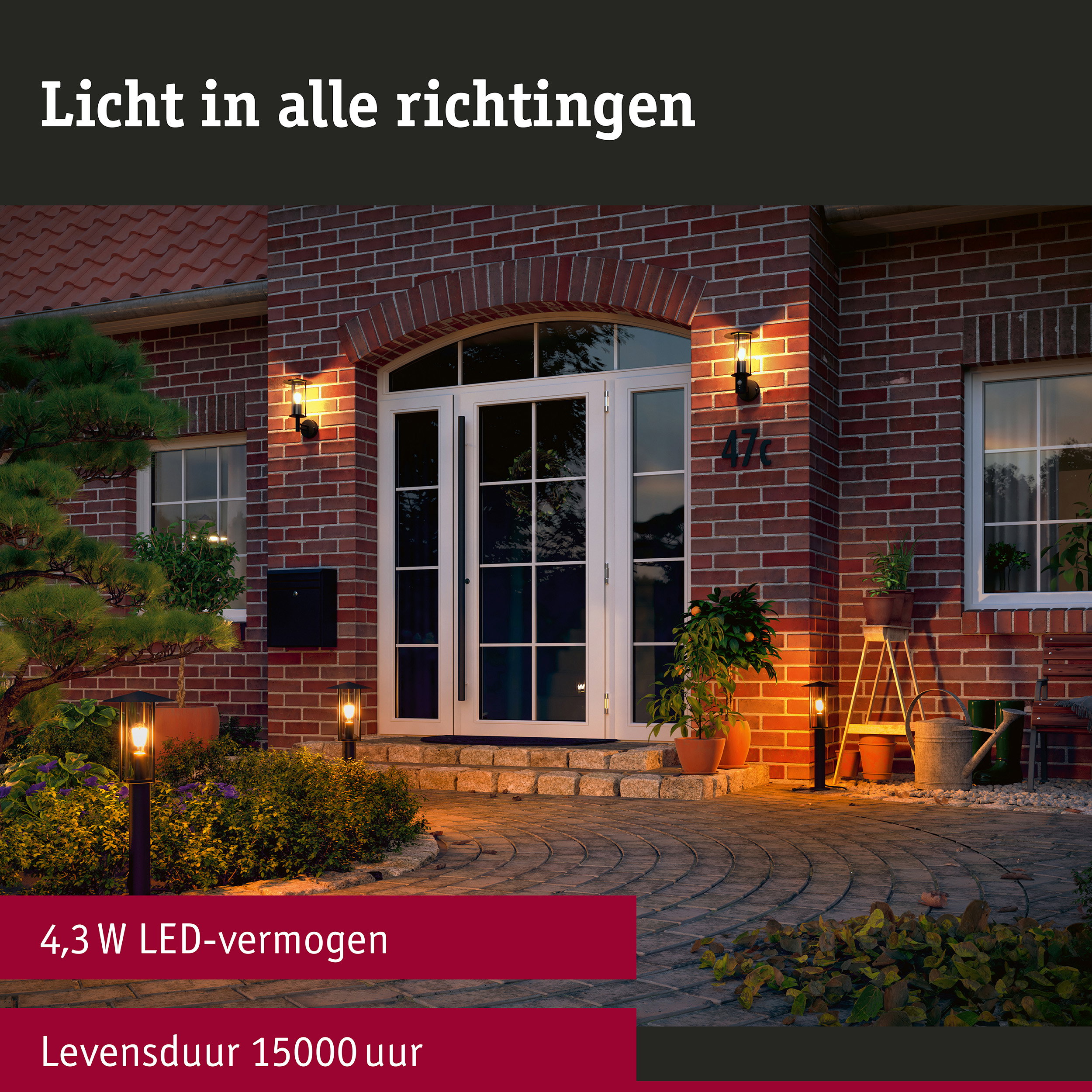Filament 230 V LED-gloeilamp E27 insectvriendelijk 420lm 4,3W 2200K Helder
